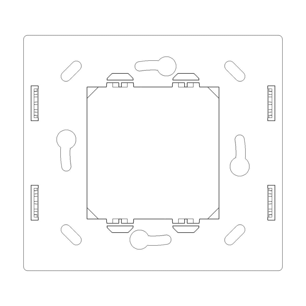 Vimar IDEA RF Device Mounting Frame, 2-Module, For Ocean/Bluetooth/ZigBee Radio Controls