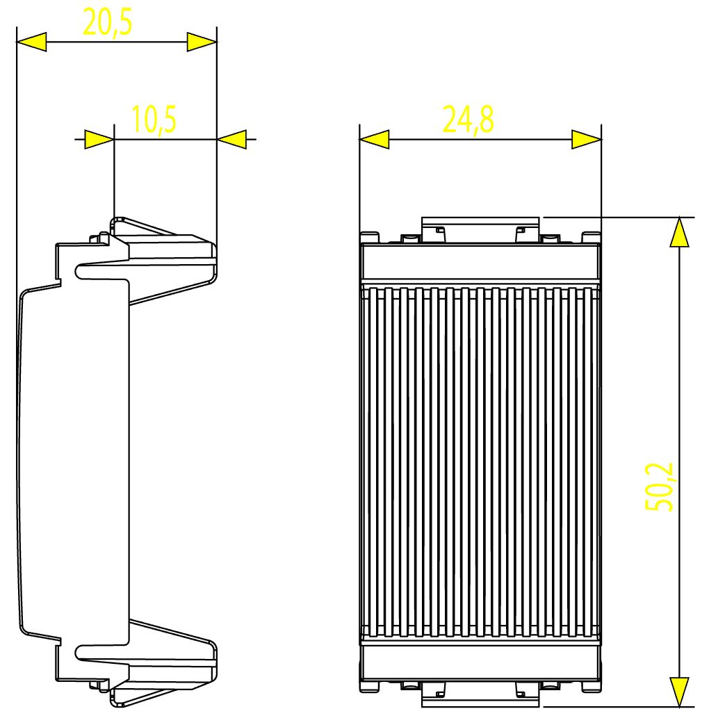 Vimar Idea Blank Module, Grooved Front, 1 Module, Halogen-Free