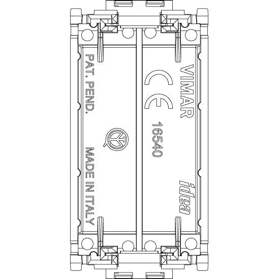 Vimar Idea Blank Module, Grooved Front, 1 Module, Halogen-Free