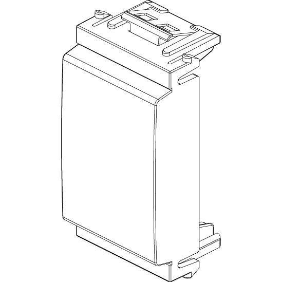Vimar Idea Blank Module, Smooth Front, 1 Module, Thermoplastic, Halogen-Free