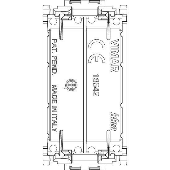 Vimar Idea Blank Module, Smooth Front, 1 Module, Thermoplastic, Halogen-Free
