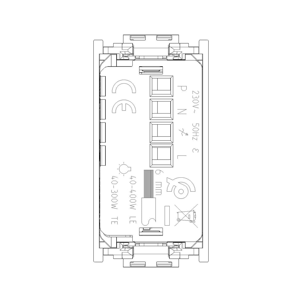 Vimar Idea Universal Master Rotary Dimmer, 230V, IP40, 3-200W LED