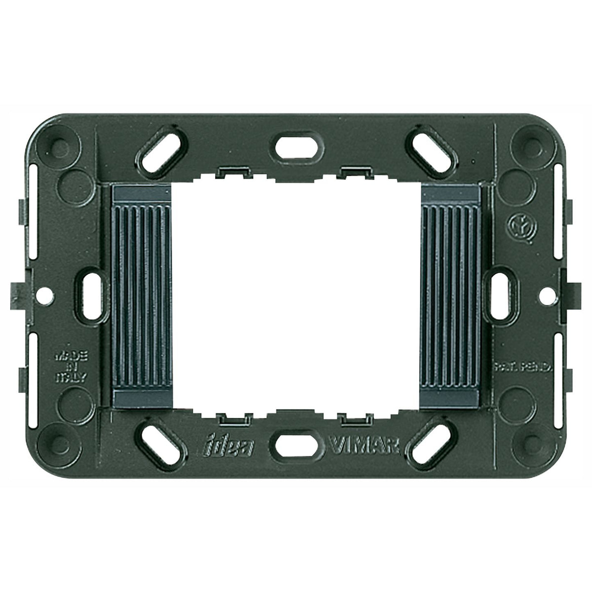 Vimar Idea 2-Module Mounting Frame, For 3-Module Boxes, 60 mm Fixing Centres, Without Screws