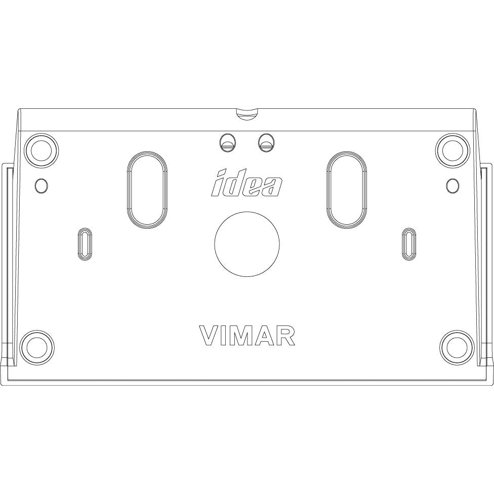 Vimar Idea 6-Module Table Mounting Box, For Classica Cover Plates, Cord-Grip, IP20, Plastic, 121.6 x 110.8 x 77.4 mm