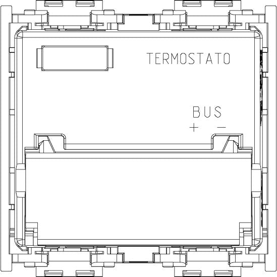 Vimar Idea By-me Plus Thermostat with Display, 2 Modules, 29V, TP Bus