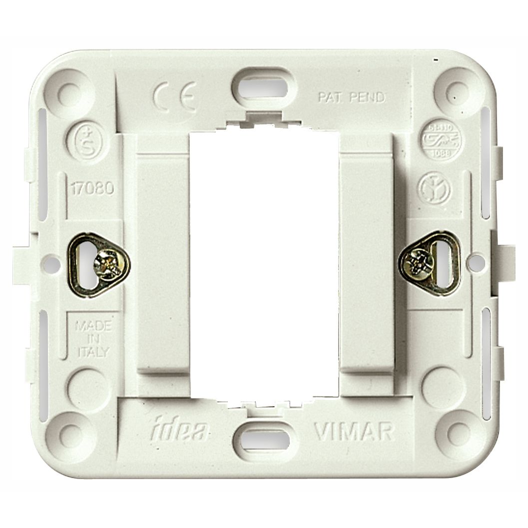 Vimar Idea 1-Module Mounting Frame, Smooth Front, Claws, 60 mm Round Box