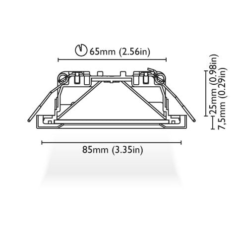 BCM - Alabama 85 Downlight - 4W, 3000K, 8-32V, IP66, Warm White