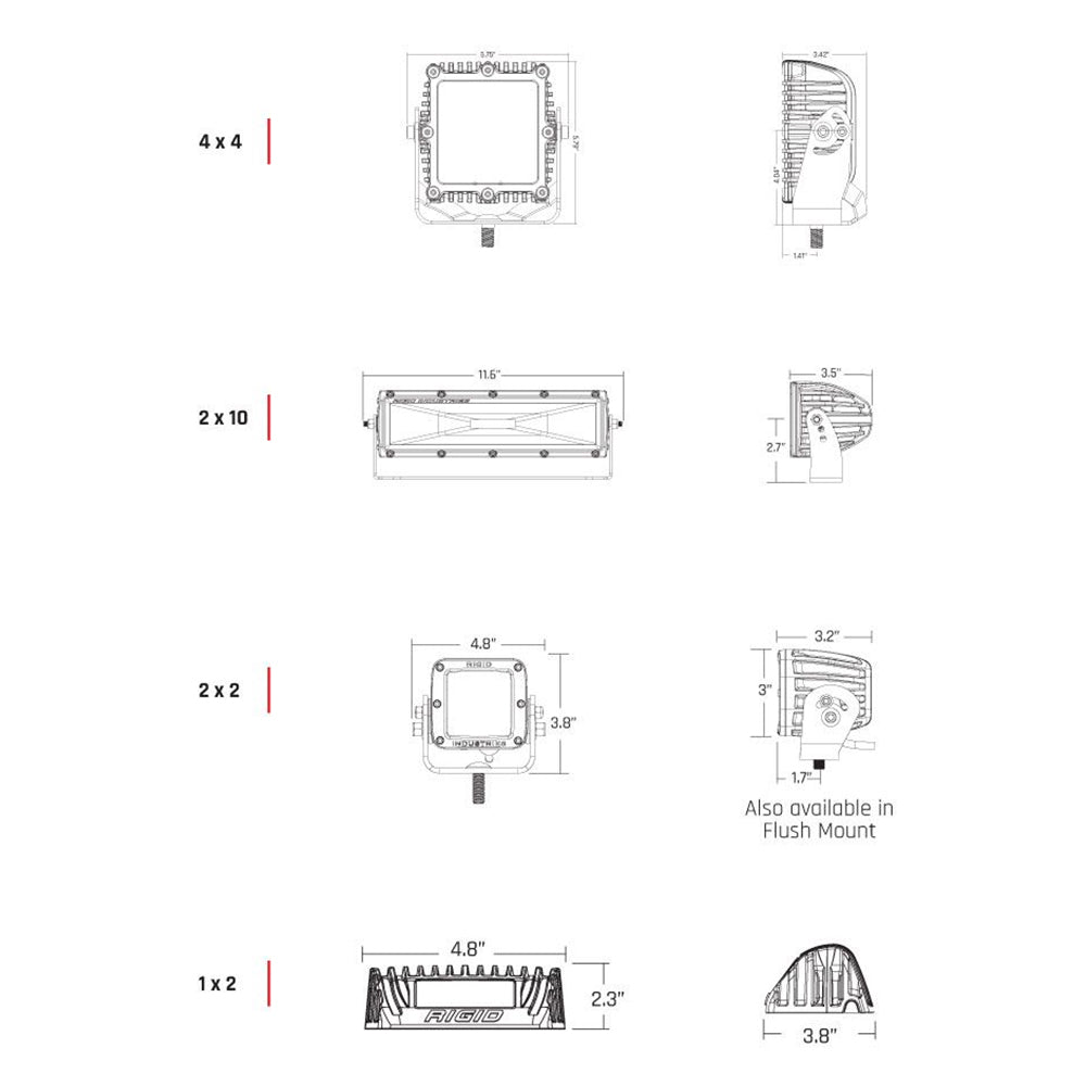 RIGID Industries - DC Scene Light - 76W, 8190Lm, 5.28A