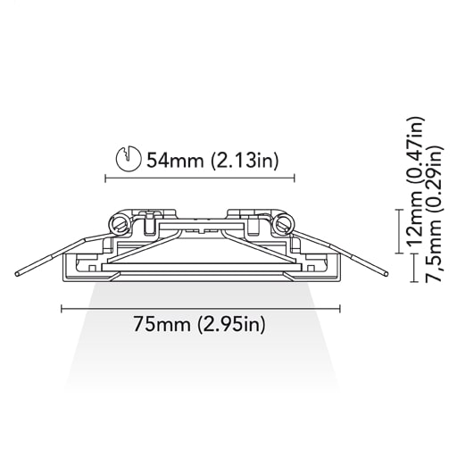 BCM - California 75 Courtesy Light - 2W, 8-32V, IP66, Opal Screen, Wide Beam