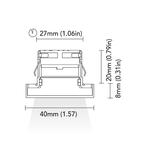 BCM - Florida 40 Courtesy Light - 1.5W, 8-32V, IP66, Wide Beam