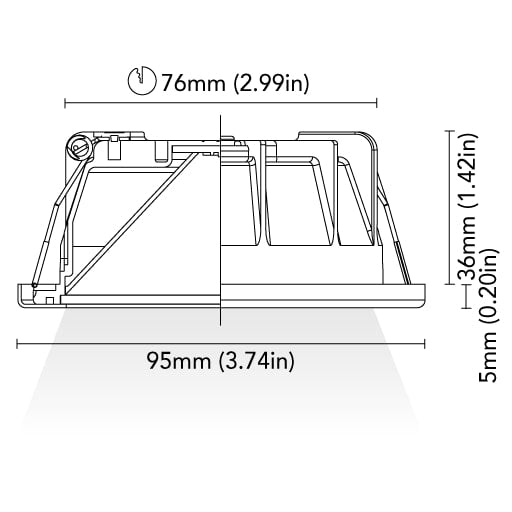 BCM - ORLANDO 95 Downlight - 6W, 8-32V, IP66