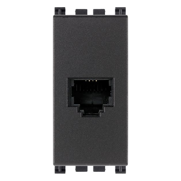 Vimar Arké RJ11 Phone Jack, 6-Position 4-Conductor, Screw Terminals, IP20