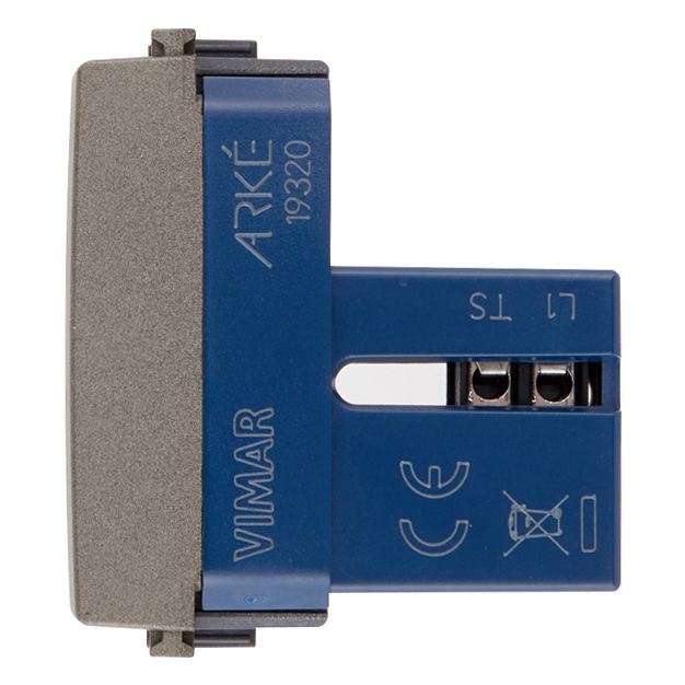 Vimar Arké RJ11 Phone Jack, 6-Position 4-Conductor, Screw Terminals, IP20