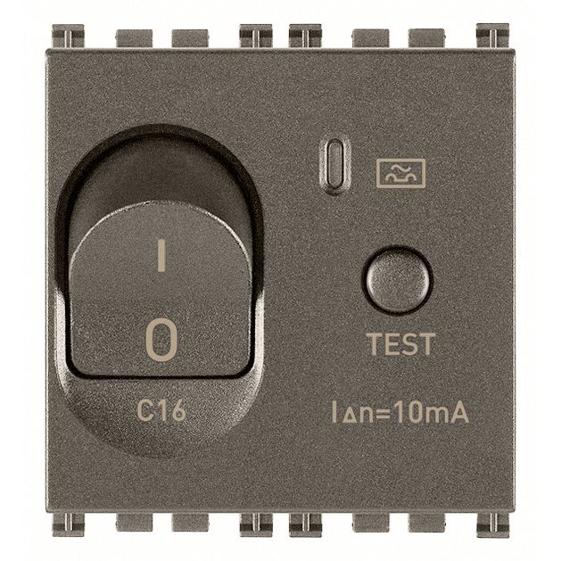 Vimar Arké RCBO, 1P+N, 120-230V, 50/60 Hz, 2 Modules, IP40