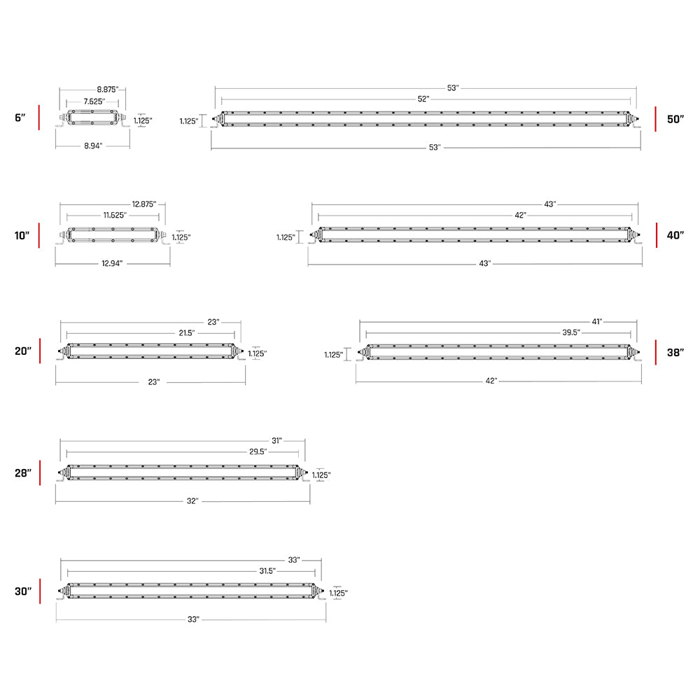 RIGID Industries - SR-Series Light Bar - 9-36V, Polycarbonate Lens, Aluminum Housing