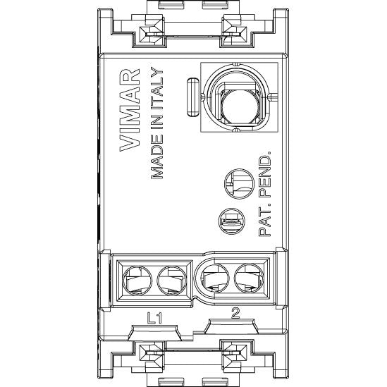 Vimar Idea 1-Way Rocker Switch, 1P 16 AX 250V, IP40, 1-Module
