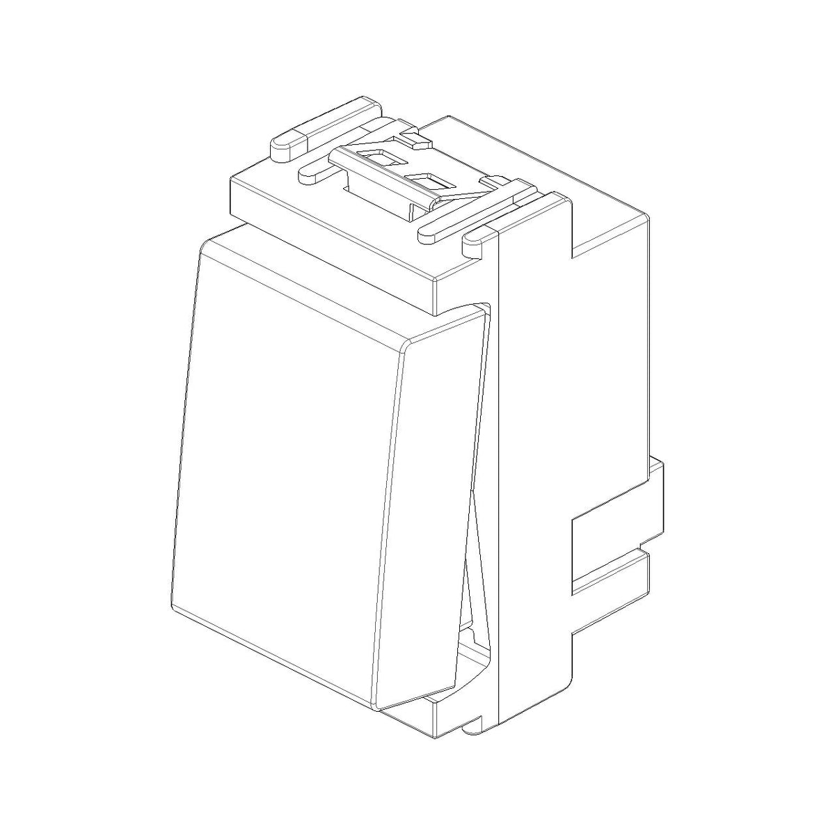 Vimar Idea 1-Way Rocker Switch, 1P 16 AX 250V, IP40, 1-Module