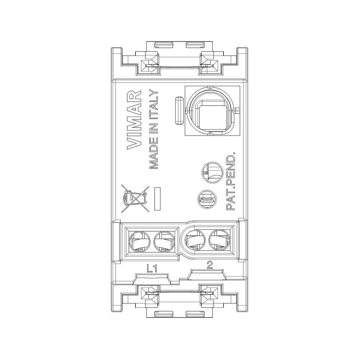 Vimar Idea 1-Way Rocker Switch, 1P 16 AX 250V, IP40, 1-Module