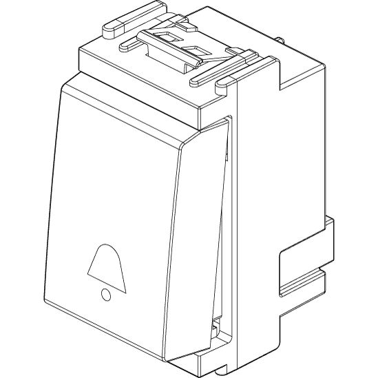 Vimar Idea Push Button Switch, 1P NO, 10A 250V, IP40, Flush Mount