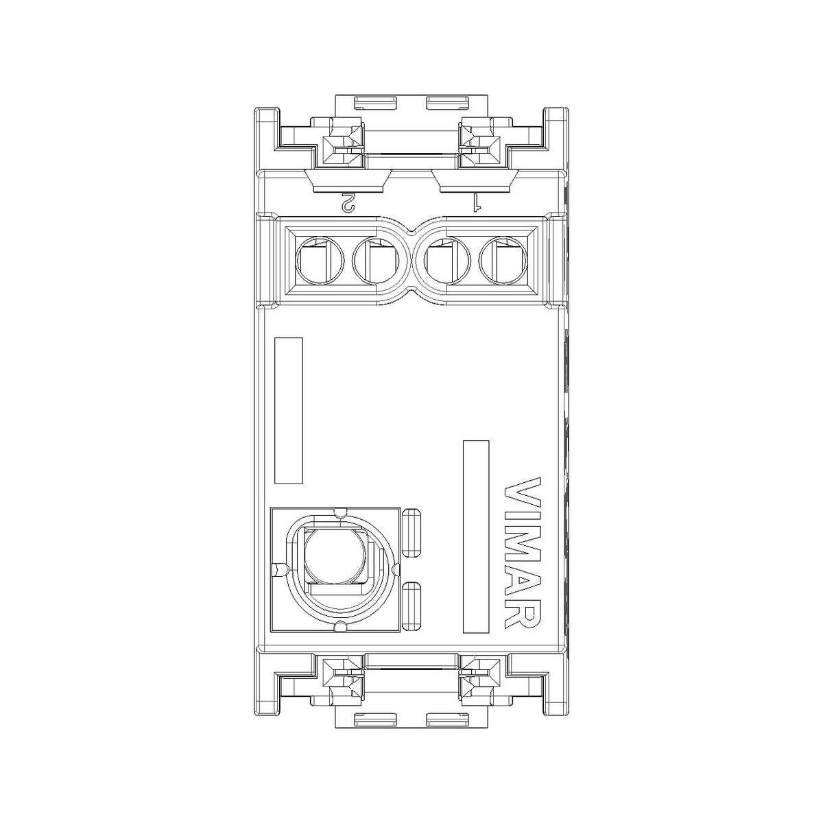 Vimar Idea Push Button, For Signalling Unit, 1P NO, 10A 250V, Luminous, General Symbol