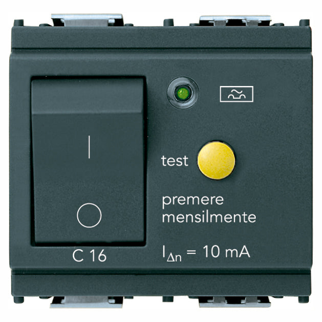Vimar Idea RCBO Circuit Breaker, 1P+N, 120-230V, 50-60Hz, IP40, 2 Modules