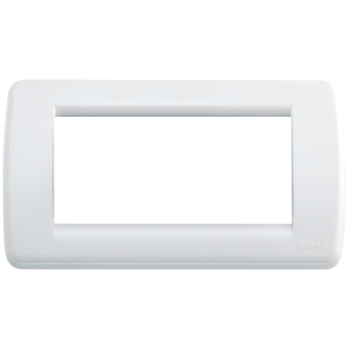 Vimar IDEA Rondò 4-Module Cover Plate, Clamp Mounting, Horizontal and Vertical Mounting