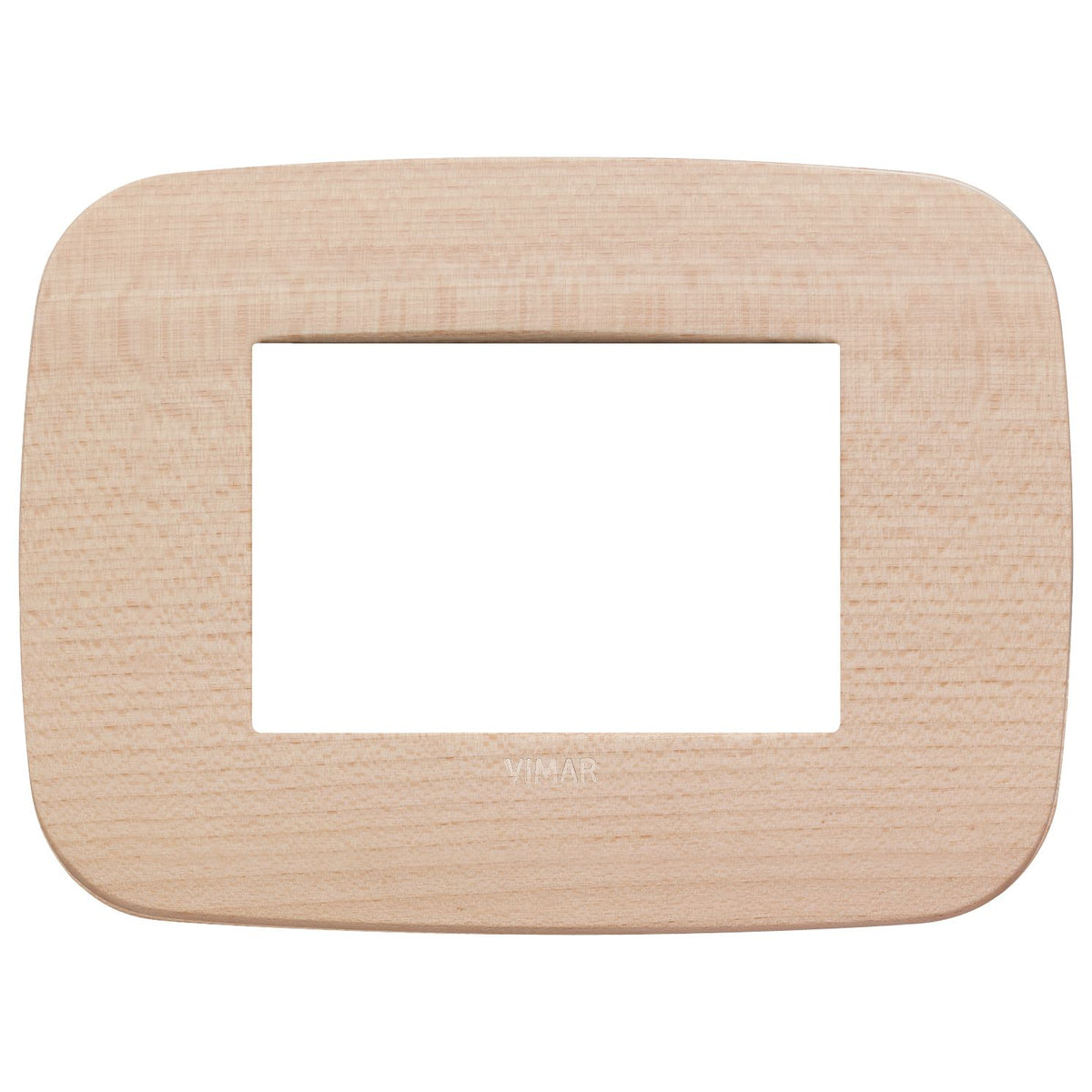 Vimar Arké Round Cover Plate, 3-Module, Solid Wood