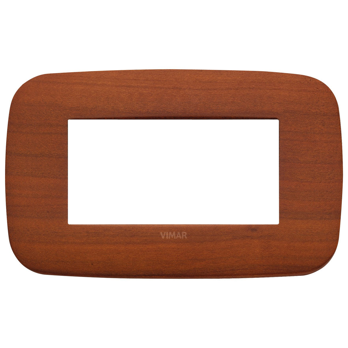Vimar Arké Round Cover Plate, 4-Module, Solid Wood
