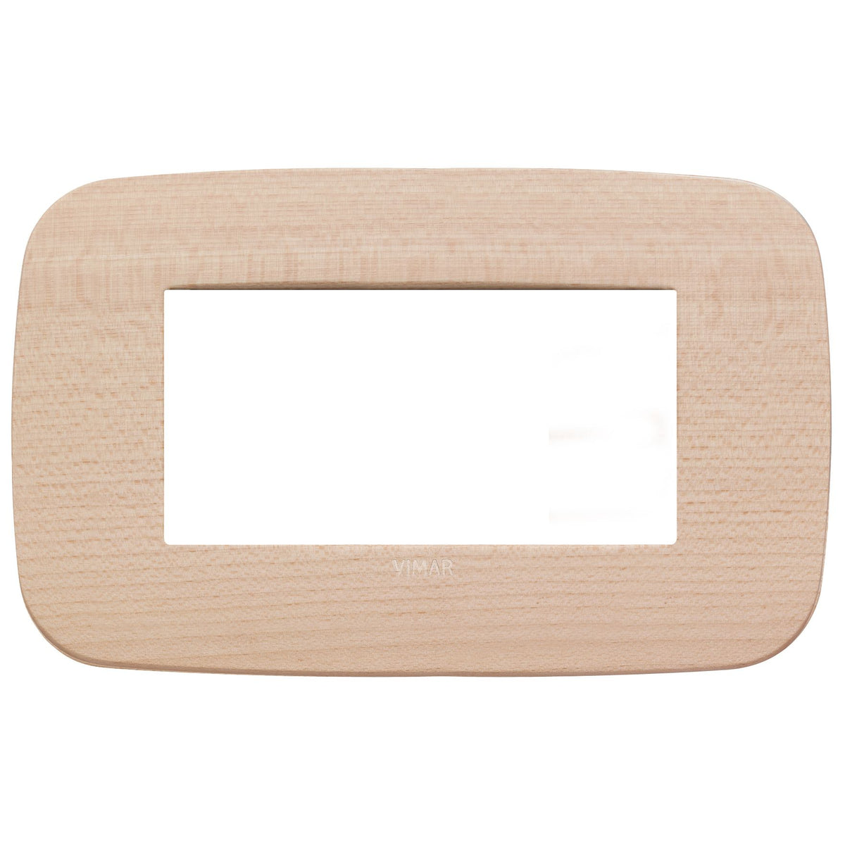 Vimar Arké Round Cover Plate, 4-Module, Solid Wood