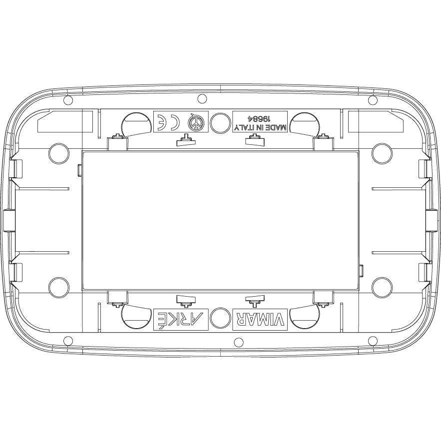 Vimar Arké Round Cover Plate, 4-Module, Solid Wood