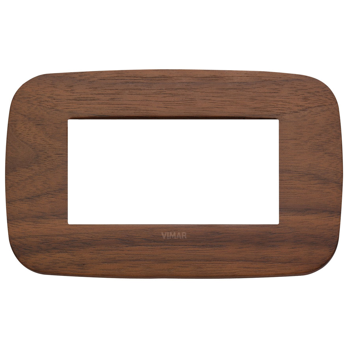 Vimar Arké Round Cover Plate, 4-Module, Solid Wood