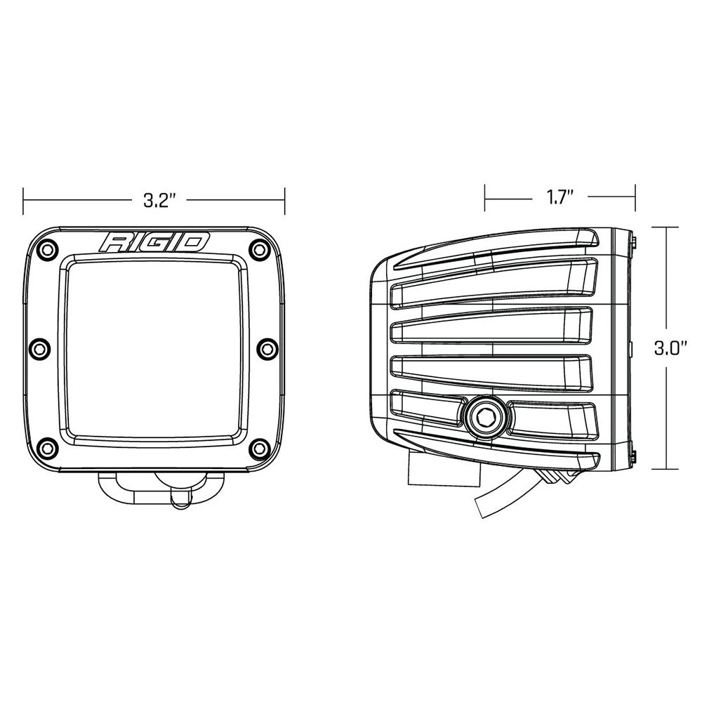 RIGID Industries - D-Series Spot w/ Amber Pro Lens - Pair