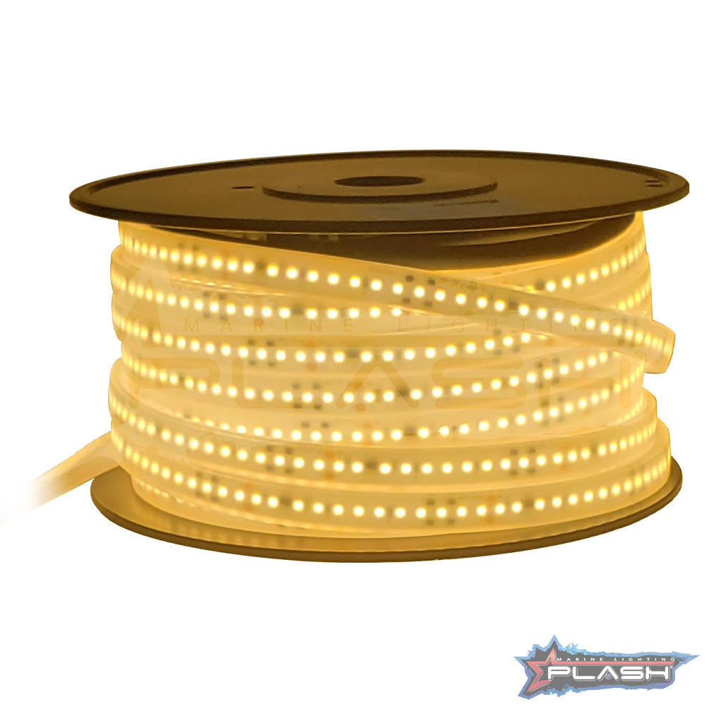 Plash - Harsh Environment LED Strip Light - 110V, IP68, Cool White, 96ft (FLS-110V-CW-96FT)