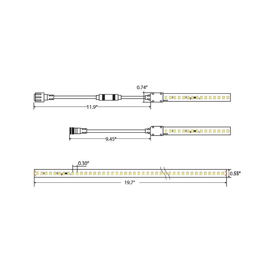 Plash - Harsh Environment LED Strip Light - 110V, IP68, Cool White, 96ft (FLS-110V-CW-96FT)