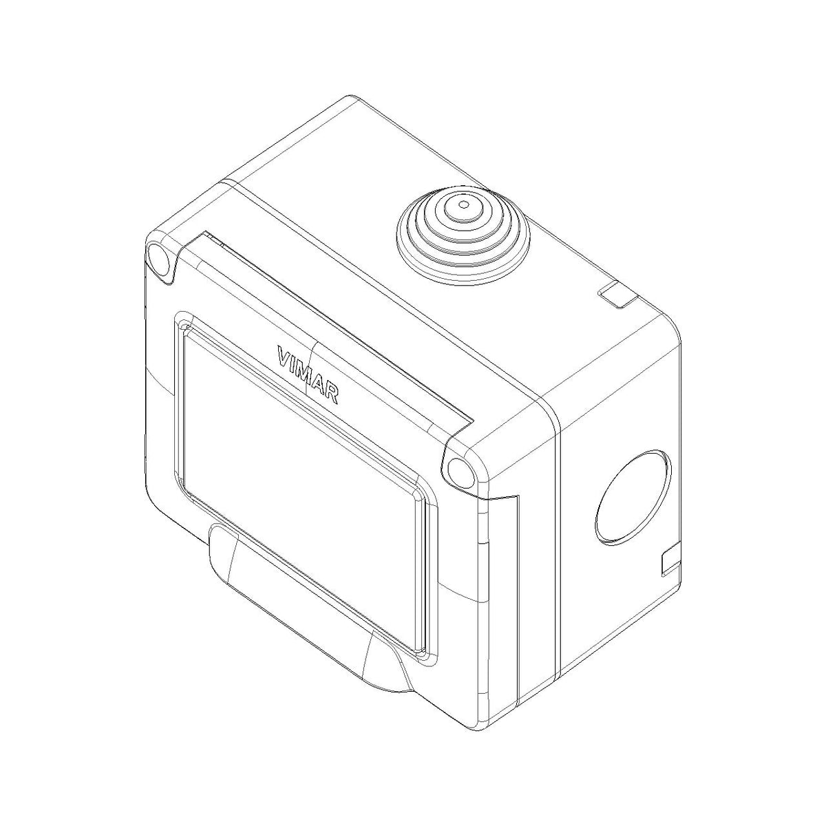 Vimar IP55 3-Module Surface Enclosure, For Eikon Arké Plana, 3pk