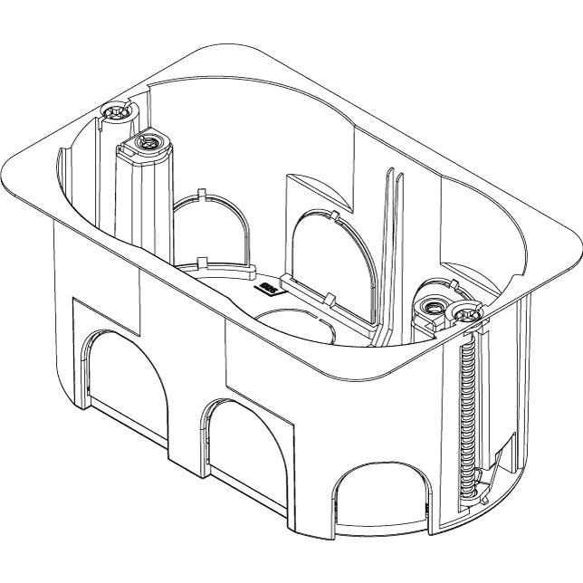 Vimar 3-Module Flush-Mount Box, For Eikon/Idea/Arke/Plana, For Hollow Walls, Light Blue, 68 mm Cutout, Glow Wire 850C