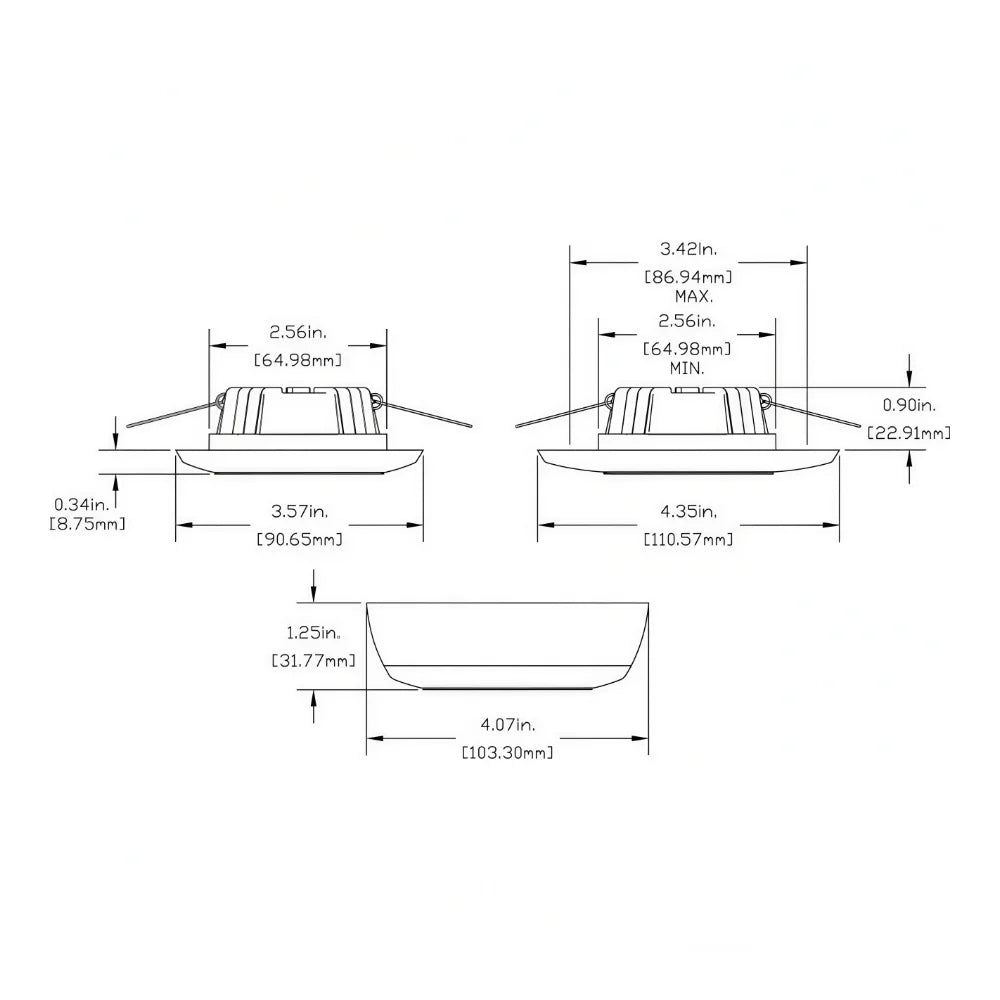 Imtra Sigma Large PowerLED Downlight, 10-40V AC/DC, Warm White