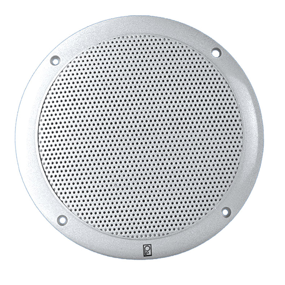 Poly-Planar - MA-4056 6" Speaker - White, Round, Flush Mount
