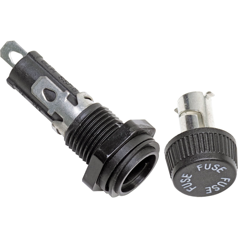 Blue Sea Systems Panel Mount AGC/MDL Fuse Holder, 20A, IP66 Front