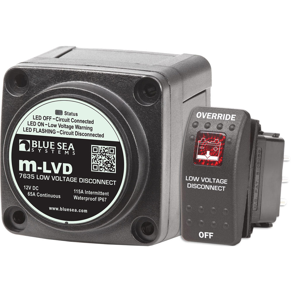 Blue Sea Systems m-LVD Low Voltage Disconnect, 12V, 65A, IP67