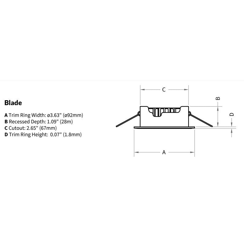 Imtra Blade PowerLED Downlight, 10-40VDC, IP65, Polished SS, Neutral White