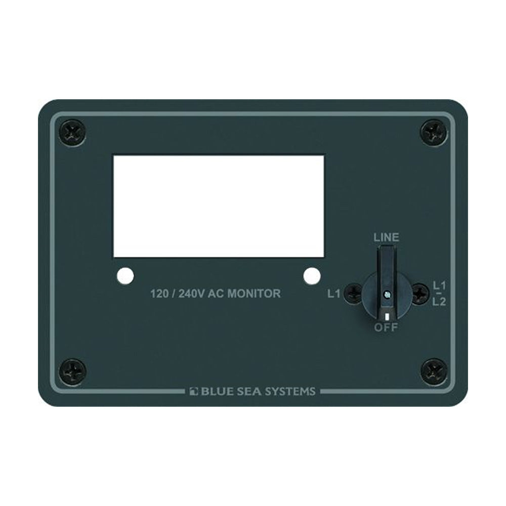 Blue Sea Systems 120/240V AC Digital Meter Panel, For 8247 AC Digital Multimeter, 2 Current Transformers Included