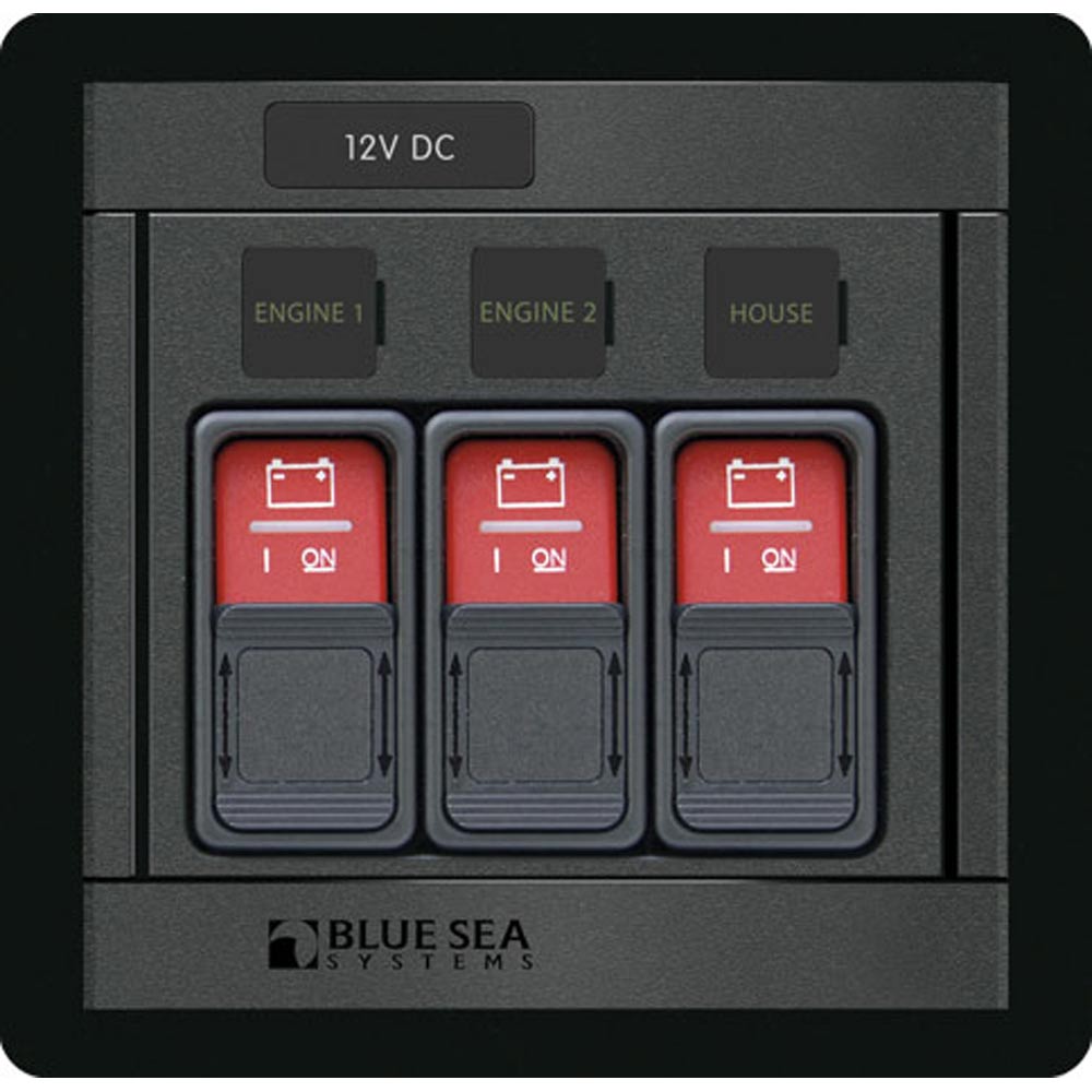 Blue Sea Systems Remote Control Panel, For ML-Series Switches, 12V/24V, 3 Contura Switches