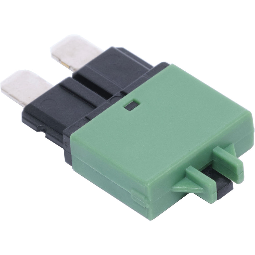Blue Sea Systems ATO/ATC-Style Low Profile Circuit Breaker, For ST-Blade Fuse Blocks, 32V DC, Thermal Trip, Manual Reset, 2pk