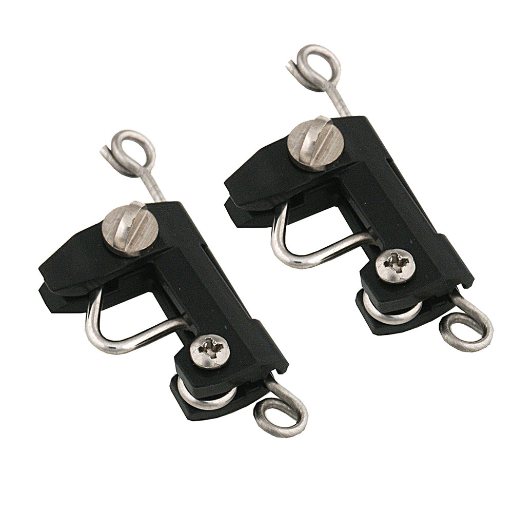 TACO Marine Standard Outrigger Release Clips, Stainless Steel and Plastic, Tension Adjustment, Light and Medium Duty, 2pk