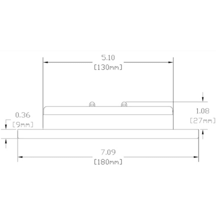 Imtra - T180 PowerLED Downlight - 10-40VDC, 4.7W, IP65