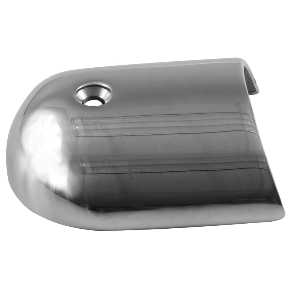 TACO Marine Rub Rail End Cap, 1-7/8 in, 316 Stainless Steel, Polished