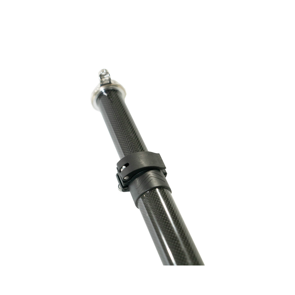 TACO Marine Tele-Sun Shade Poles, Carbon Fiber, 52.89-80.4 in, 1/4 in Pin, 2pk, Mesh Carry Bag