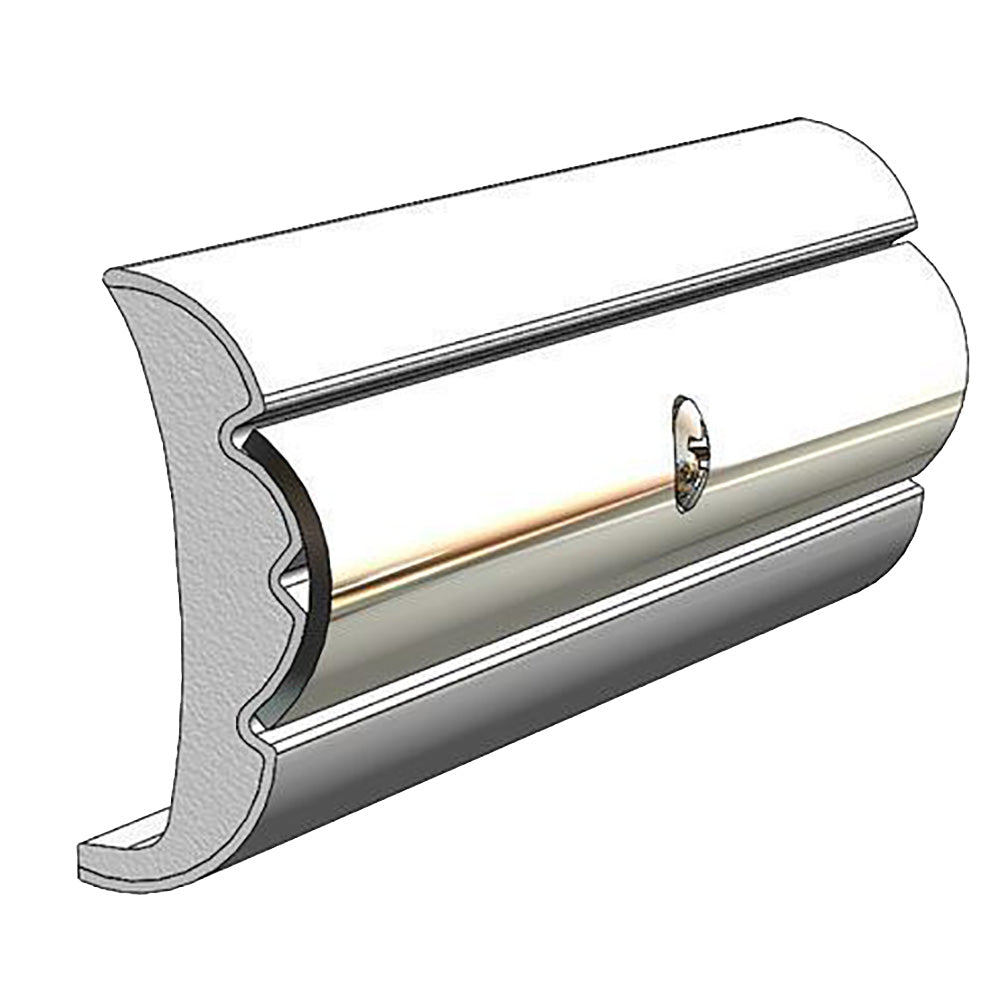 TACO Marine Flex-Core Rigid Vinyl Rub Rail, 1.58 in x .635 in, 60 ft, Frosty White
