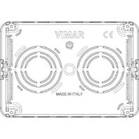 Vimar 3-Module Flush Mounting Box, Masonry Walls, Glow Wire 960C